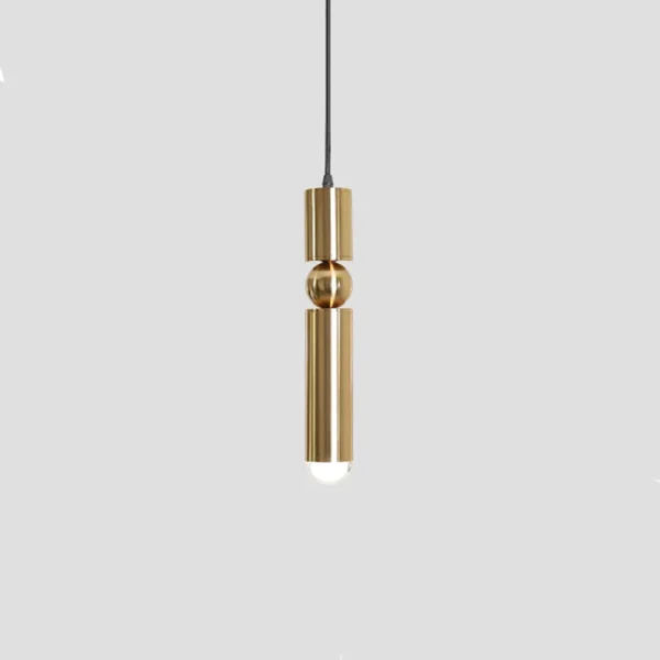 Modern Bar Gold Tube Pendant Lights Metal Polished Creative Deisgn Single Chandeliers LED Restaurant Decor Nordic Hanging Lamps - Image 3